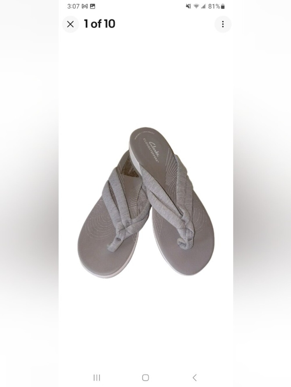 Clarks Arla Kaylie Gray Textile Cloudsteppers 10